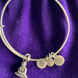 Alex and Ani Gold Finish bracelet w/Buddha Charm